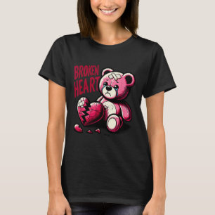 Crazy Love Hurt Broken Heart Pain Bear Valentine D T-Shirt