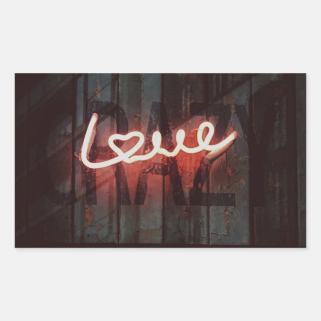 Crazy Love neon, sign Sticker (Front)