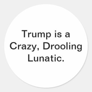 Crazy Lunatic Trump Hankamer Artjunkhaus Comic Art Classic Round Sticker
