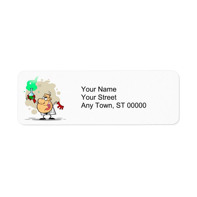 crazy mad scientist cartoon (Front)