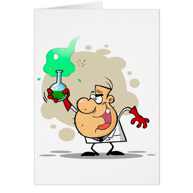 crazy mad scientist cartoon (Front)