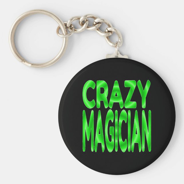 Crazy Magician in Green Keychain (Front)
