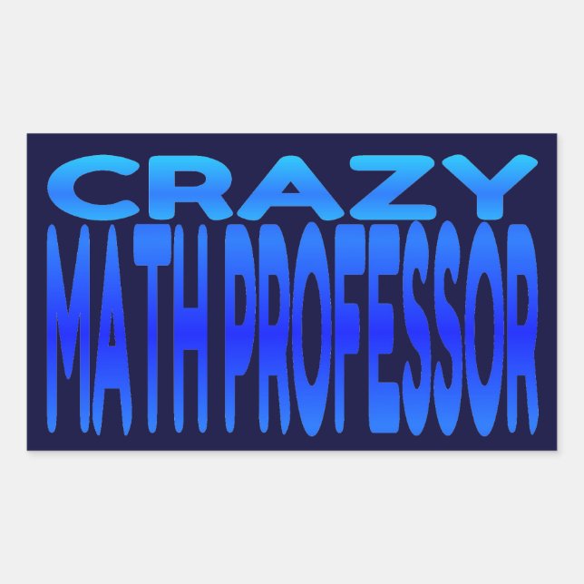 Crazy Math Professor Sticker (Front)