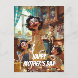 Crazy Mom  Postcard