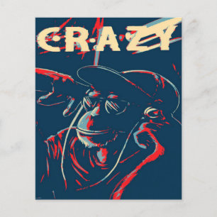 CRAZY MONKEY Gift For Monkey Lover Canvas Print Flyer
