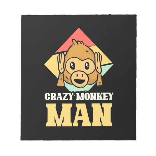 Crazy Monkey Man Notepad (Front)