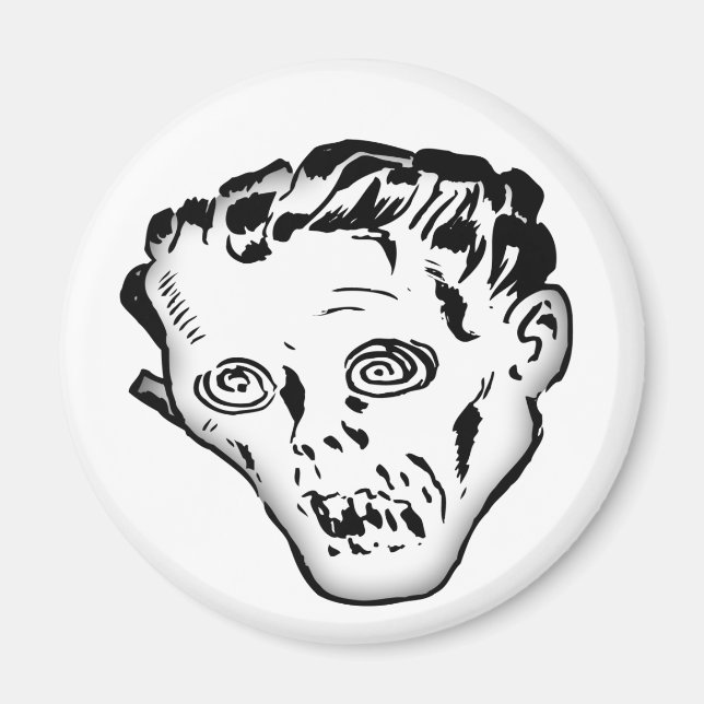 Crazy Monster Round Magnet (Front)
