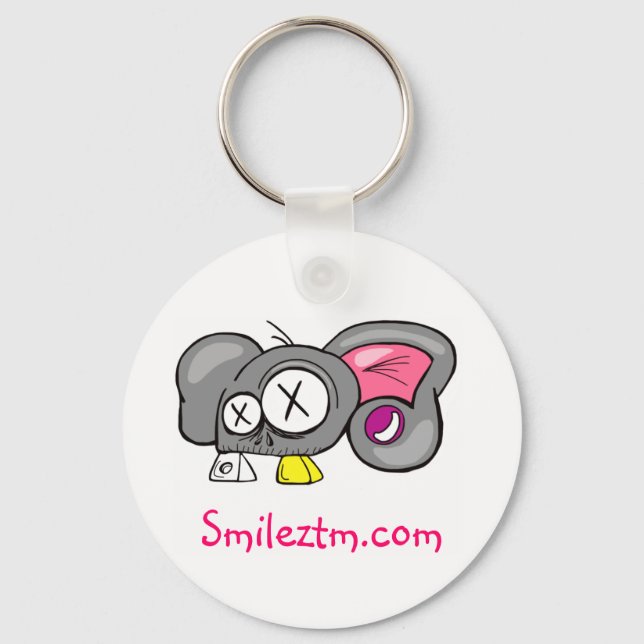 Crazy Mouse Head Design Keychain (Front)