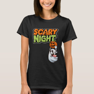 Crazy Night Ghost Halloween Costume for Children P T-Shirt