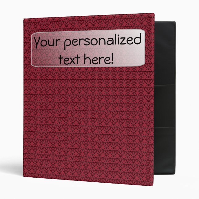 Crazy noir pentacle Livre d'ombres classeur (Devant/intérieur)