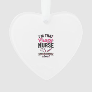 Crazy Nurse Quote Vintage Engraving Shirt Design_1 Ornament
