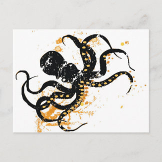 Crazy Octopus Postcard