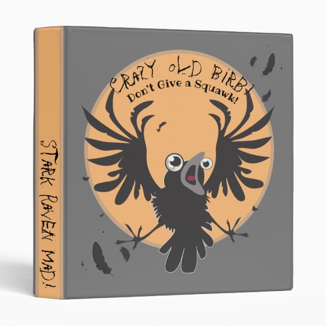 Crazy Old Birb Raven Classeur (Devant/Côté)