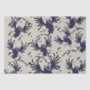 Crazy Old Birb Raven Tissue Paper