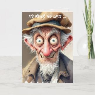 Crazy Old Man For Getting Older Birthday Card