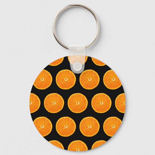 Crazy on Clementines - Black Keychain (Front)