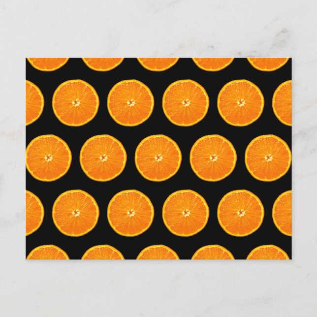 Crazy on Clementines - Black Postcard (Front)
