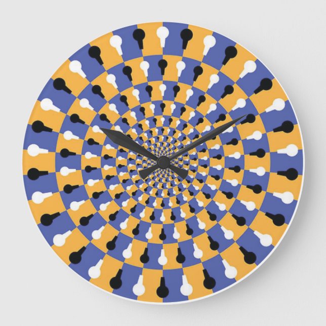 Crazy Optical Illusion - Infinite Circle Large Clock (Front)