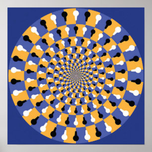 Crazy Optical Illusion - Infinite Circle Poster