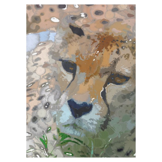 Crazy Paint -  Cheetah Tablecloth (Front)