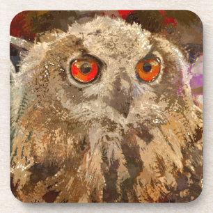 Crazy Paint -  Owl Coaster