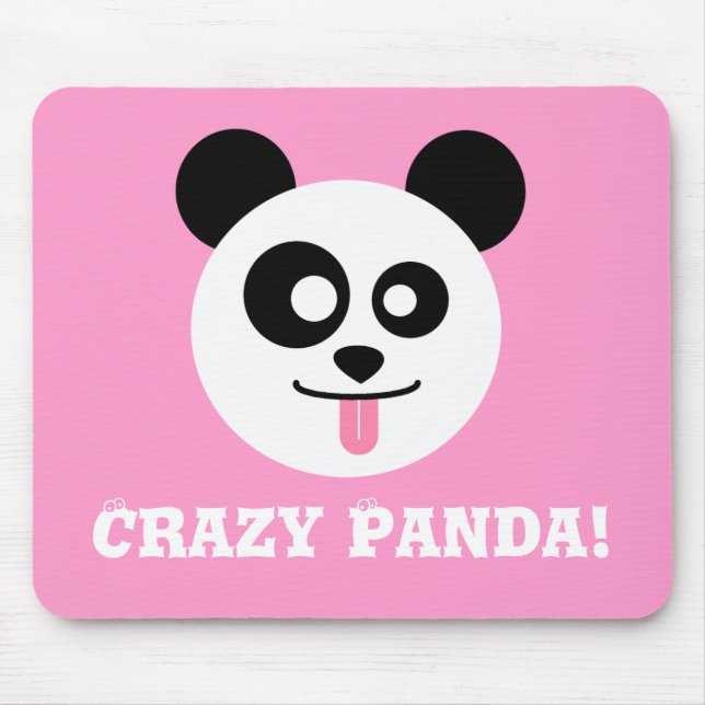 Crazy Panda Mouse Pad (Front)