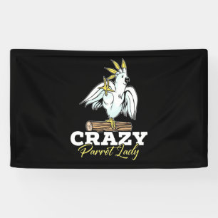 Crazy Parrot Lady Banner