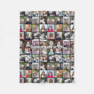 Crazy Photo Collage - Up to 24 photos Fleece Blanket