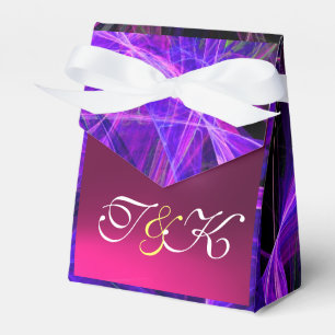 CRAZY PHOTON GEMSTONE blue purple MONOGRAM Favor Box
