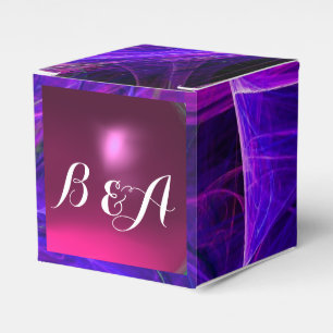 CRAZY PHOTON GEMSTONE blue purple MONOGRAM Favor Box