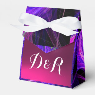 CRAZY PHOTON  GEMSTONE blue purple MONOGRAM Favor Box
