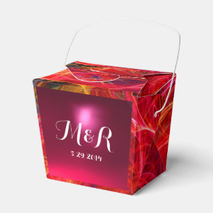 CRAZY PHOTON GEMSTONE red pink MONOGRAM Favor Box