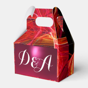 CRAZY PHOTON GEMSTONE red pink MONOGRAM Favor Box
