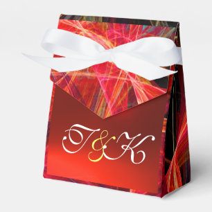 CRAZY PHOTON  GEMSTONE RED RUBY MONOGRAM FAVOR BOX