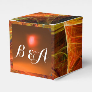 CRAZY PHOTON  GEMSTONE red yellow MONOGRAM Favor Box