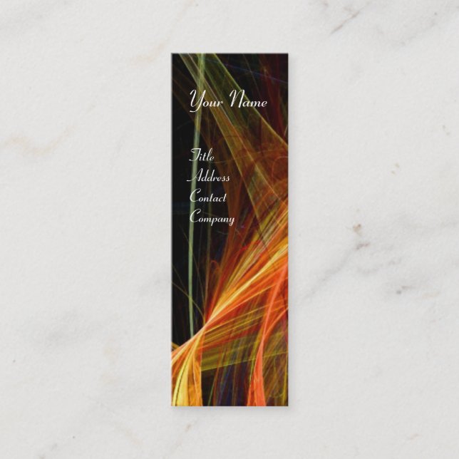 CRAZY PHOTON MONOGRAM gem yellow Mini Business Card (Front)