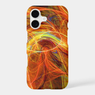 CRAZY PHOTON Orange Yellow Abstract Swirls