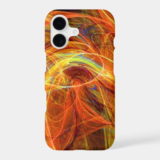 CRAZY PHOTON Orange Yellow Abstract Swirls (Back)