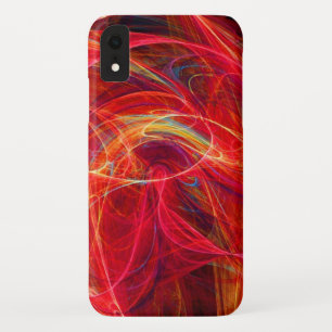 CRAZY PHOTON Red Yellow Fractals,Swirls,Abstract iPhone XR Case