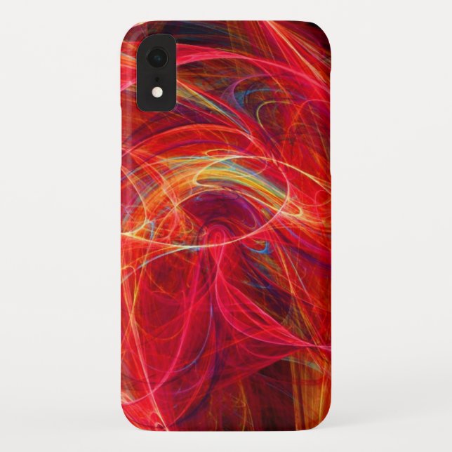 CRAZY PHOTON Red Yellow Fractals,Swirls,Abstract Case-Mate iPhone Case (Back)