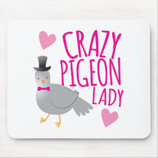 crazy pigeon lady mouse pad