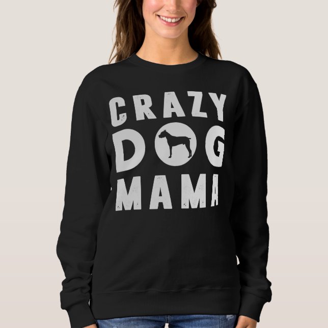 Crazy Pitbull Dog Mama Sweatshirt (Front)