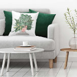Crazy Plant Lady Fun Watercolor Plant Lady Hairdo Throw Pillow<br><div class="desc">Are you a girl who loves plants? Then you'll love our super cute and unique plant lady throw pillow. The design features our original hand-painted watercolor lady with the woman's hairdo created to look like an arrangement of different plants and leaves. "Crazy Plant Lady" is designed within the leaf foliage...</div>