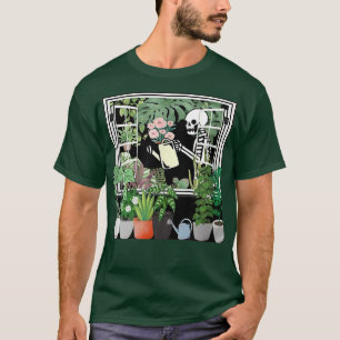 Crazy Plant Lady Funny Skeleton Plant Mom Plant Da T-Shirt