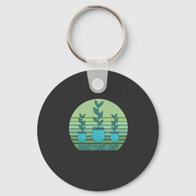 Crazy Plant Lady Keychain (Front)