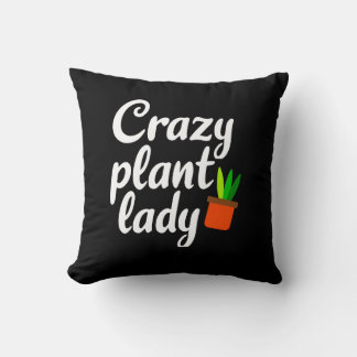 Crazy plant lady throw pillow