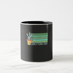 Crazy Plant Lady Two-Tone Coffee Mug