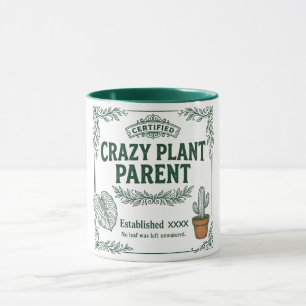 Crazy Plant Parent · Botanical Humour Art Mug