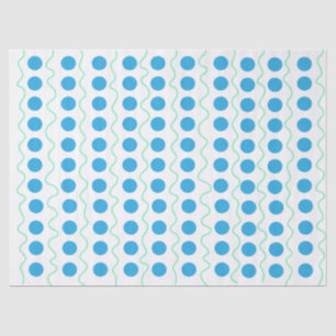 Crazy Polka Dot Blue Tissue Paper