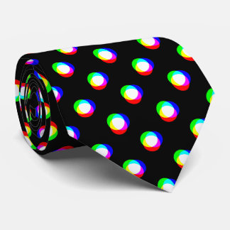 Crazy Polka Dots Custom Black Background Tie
